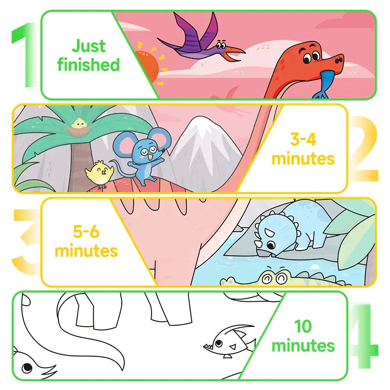 Animal World Sihirli Su Boyama Kitapları